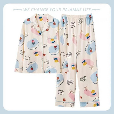 Zimski karirani set ženskih pidžama odijelo s mekim ležernim džemperom Ženske hlače s dugim rukavima Odjeća za spavanje Kućna odjeća Pidžame