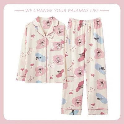 Zimski karirani set ženskih pidžama odijelo s mekim ležernim džemperom Ženske hlače s dugim rukavima Odjeća za spavanje Kućna odjeća Pidžame