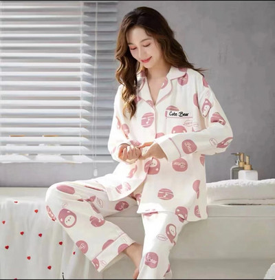 Zimski karirani set ženskih pidžama odijelo s mekim ležernim džemperom Ženske hlače s dugim rukavima Odjeća za spavanje Kućna odjeća Pidžame