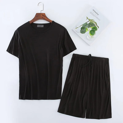 Meeste magamisriided Pidžaama Modal T-särgi topid lühikeste pükstega Koduriiete ülikond Lühikeste varrukatega lühikesed püksid vabaaja 8xl suures suuruses pidžaamakomplekt meestele