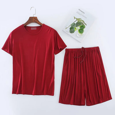 Meeste magamisriided Pidžaama Modal T-särgi topid lühikeste pükstega Koduriiete ülikond Lühikeste varrukatega lühikesed püksid vabaaja 8xl suures suuruses pidžaamakomplekt meestele