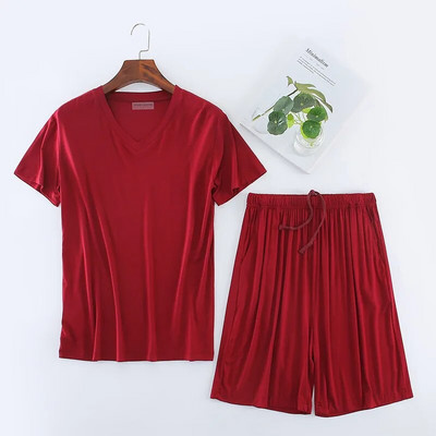 Meeste magamisriided Pidžaama Modal T-särgi topid lühikeste pükstega Koduriiete ülikond Lühikeste varrukatega lühikesed püksid vabaaja 8xl suures suuruses pidžaamakomplekt meestele