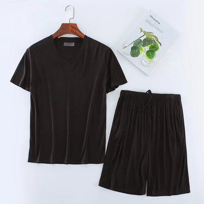 Meeste magamisriided Pidžaama Modal T-särgi topid lühikeste pükstega Koduriiete ülikond Lühikeste varrukatega lühikesed püksid vabaaja 8xl suures suuruses pidžaamakomplekt meestele