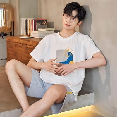 Suure suurusega 3XL suvepüksid noortele meestele puuvillased magamisriided vabaaja pidžaamad poistele Mood Loungewear Pidžaamad teismelistele meestele