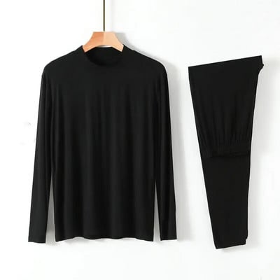 Modalna muška pidžama Široka široka komplet hlača dugih rukava s polu visokim ovratnikom Odjeća za kućanstvo Kućna odjeća Muška pidžama XL-4XL