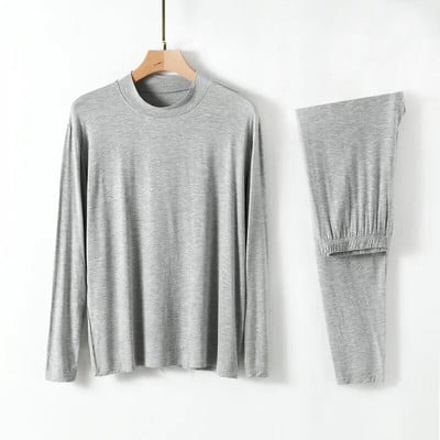 Modalna muška pidžama Široka široka komplet hlača dugih rukava s polu visokim ovratnikom Odjeća za kućanstvo Kućna odjeća Muška pidžama XL-4XL