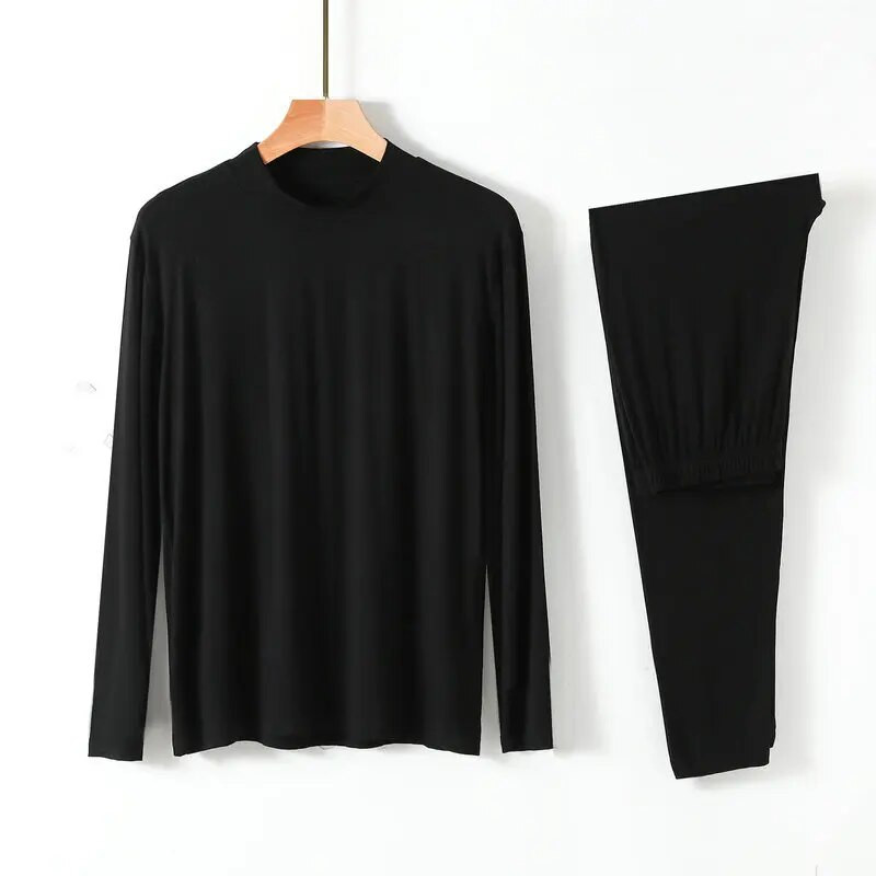 Modalna muška pidžama Široka široka komplet hlača dugih rukava s polu visokim ovratnikom Odjeća za kućanstvo Kućna odjeća Muška pidžama XL-4XL