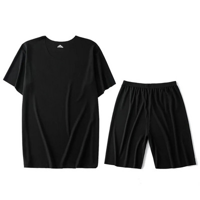 Muška pidžama od ledene svile, majica i hlača, set od 2 komada / set kod kuće, spavaćica kratkih rukava, velika ljetna tanka pidžama, odijelo za spavanje