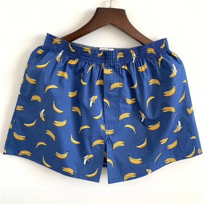 Avaleht Pidžaama lühikesed püksid Meeste magamisriided Lahtised elastsed aluspüksid Puuvill Mugavad hingavad bokserid Meeste vabaaja aluspüksid