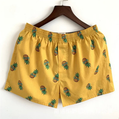 Avaleht Pidžaama lühikesed püksid Meeste magamisriided Lahtised elastsed aluspüksid Puuvill Mugavad hingavad bokserid Meeste vabaaja aluspüksid