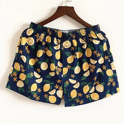 Avaleht Pidžaama lühikesed püksid Meeste magamisriided Lahtised elastsed aluspüksid Puuvill Mugavad hingavad bokserid Meeste vabaaja aluspüksid