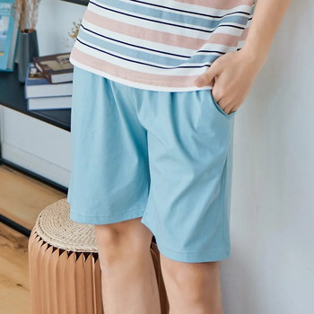 Летни мъжки ежедневни къси панталони за домашно облекло Плюс размер 4XL памучни свободни дишащи долнища за сън Спално облекло Мъжки нощни къси панталони Нощно облекло