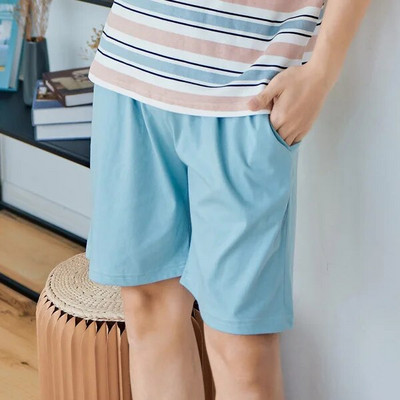 Καλοκαιρινά ανδρικά σορτς για το σπίτι, σορτς συν μέγεθος 4XL βαμβακερά χαλαρά αναπνεύσιμα υπνοδωμάτια με κάτω μέρος ύπνου Ανδρικά νυχτερινά κοντό παντελόνι νυχτικά