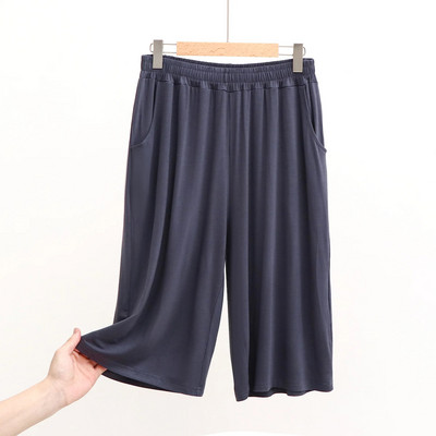 Modalne muške sportske salonske hlače Ležerne rastezljive široke kratke hlače za spavanje do koljena za muškarce Mekano i udobno donje rublje za muškarce