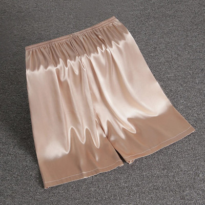 Kratke pidžame od svilenog satena Muška spavaćica s elastičnim strukom Hlače s džepovima Donji dio muške pidžame od umjetne svile Kućne kratke hlače A50