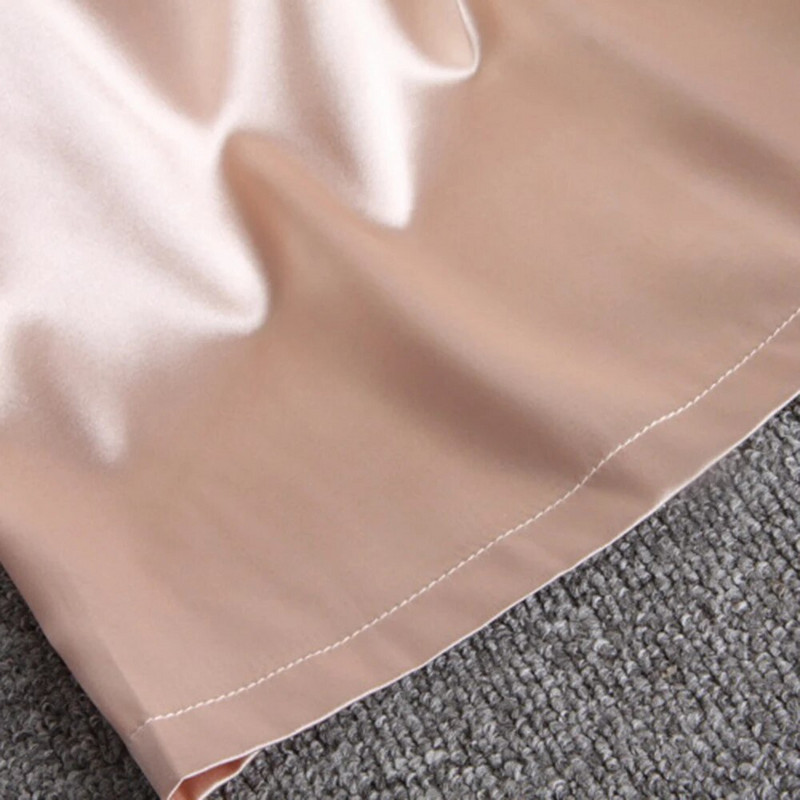 Kratke pidžame od svilenog satena Muška spavaćica s elastičnim strukom Hlače s džepovima Donji dio muške pidžame od umjetne svile Kućne kratke hlače A50