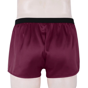 Ανδρικά σορτς πιτζάμα από μεταξωτό φαρδύ μεγάλο μέγεθος ύπνου για άντρες Sissy Satin Breathable Homewear Robes Shorts