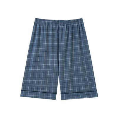 L-4XL Vyriškos megztos medvilnės trumpos kelnės languotos miego kelnės Vyriškos pižamos kelnės apatinės miegui Pižamos Vyrams Laisvos Pijama Hombre