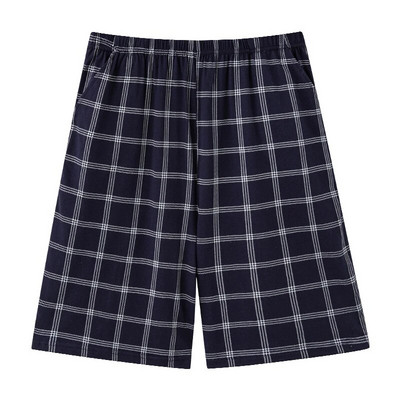 L-4XL Vyriškos megztos medvilnės trumpos kelnės languotos miego kelnės Vyriškos pižamos kelnės apatinės miegui Pižamos Vyrams Laisvos Pijama Hombre