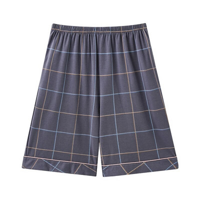 L-4XL Vyriškos megztos medvilnės trumpos kelnės languotos miego kelnės Vyriškos pižamos kelnės apatinės miegui Pižamos Vyrams Laisvos Pijama Hombre
