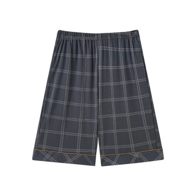 L-4XL Vyriškos megztos medvilnės trumpos kelnės languotos miego kelnės Vyriškos pižamos kelnės apatinės miegui Pižamos Vyrams Laisvos Pijama Hombre