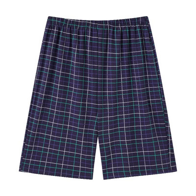 L-4XL Vyriškos megztos medvilnės trumpos kelnės languotos miego kelnės Vyriškos pižamos kelnės apatinės miegui Pižamos Vyrams Laisvos Pijama Hombre