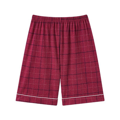 L-4XL Vyriškos megztos medvilnės trumpos kelnės languotos miego kelnės Vyriškos pižamos kelnės apatinės miegui Pižamos Vyrams Laisvos Pijama Hombre