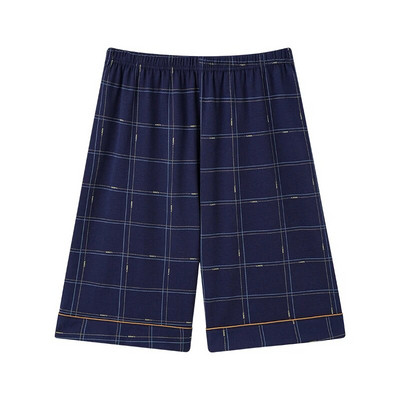 L-4XL Vyriškos megztos medvilnės trumpos kelnės languotos miego kelnės Vyriškos pižamos kelnės apatinės miegui Pižamos Vyrams Laisvos Pijama Hombre