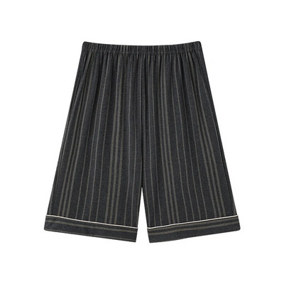 L-4XL Vyriškos megztos medvilnės trumpos kelnės languotos miego kelnės Vyriškos pižamos kelnės apatinės miegui Pižamos Vyrams Laisvos Pijama Hombre