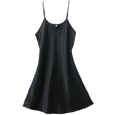 Košulja spavaćica Ženska satenska kimono spavaćica na naramenice, spavaćica od rajona, trešnje, spavaćica s v-izrezom, spavaćica s naramenicama