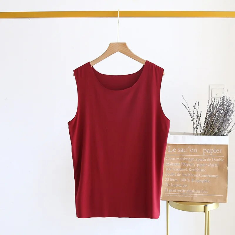 Modal Nightwear Koduriided Särk Vest Varrukateta Magamisriided Ümarkaelus PLUS SUURUS Salongirõivad Top Koduriided vabaaja õues 6XL