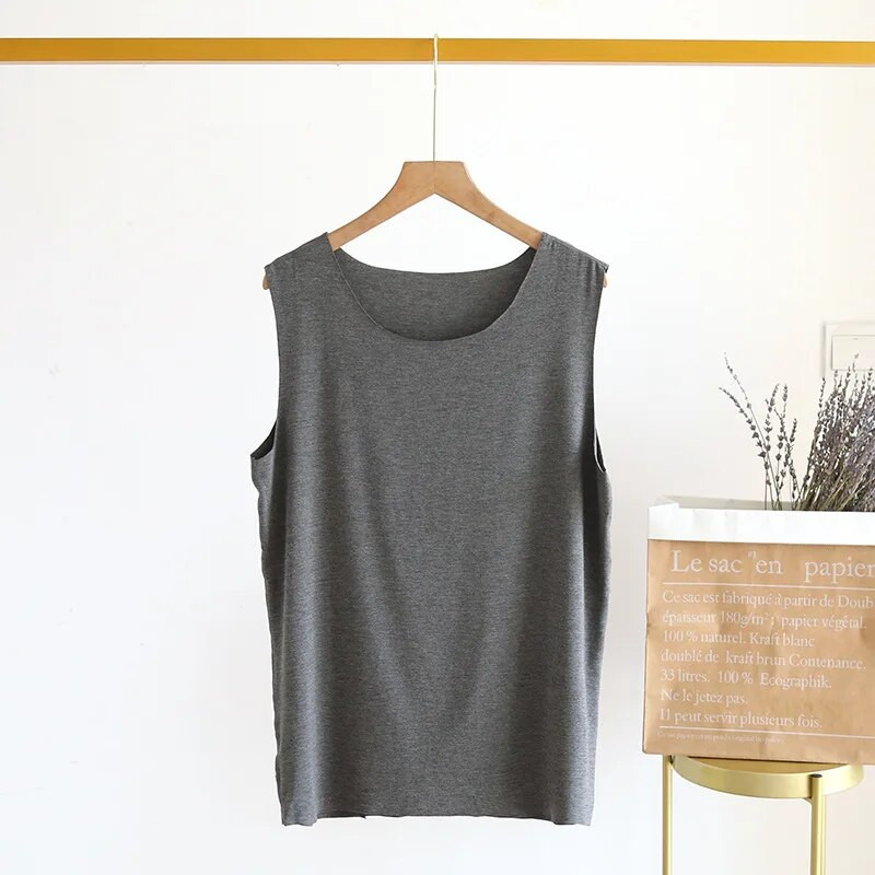 Modal Nightwear Koduriided Särk Vest Varrukateta Magamisriided Ümarkaelus PLUS SUURUS Salongirõivad Top Koduriided vabaaja õues 6XL