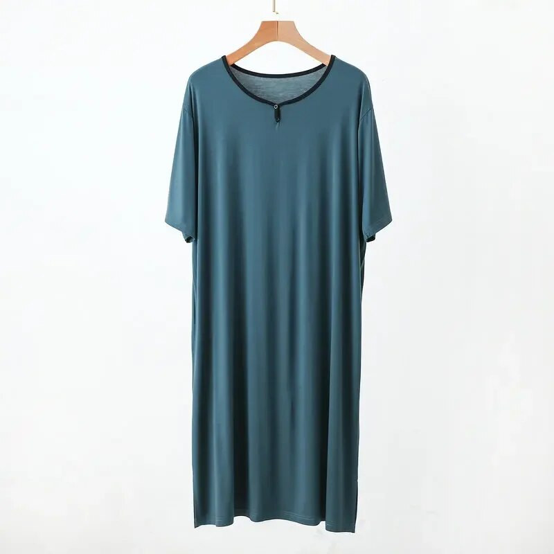 Modalna pidžama Camisolas Muška ljetna spavaćica Tanka pidžama haljina kratkih rukava Široka kućna odjeća Muška spavaćica Noćna haljina