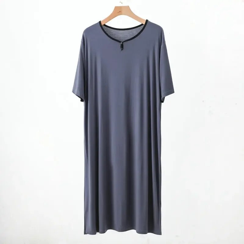 Modalna pidžama Camisolas Muška ljetna spavaćica Tanka pidžama haljina kratkih rukava Široka kućna odjeća Muška spavaćica Noćna haljina