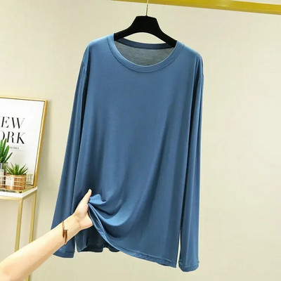 Uusim Modal pikkade varrukatega aluskate meeste õhuke suvine ühevärviline mitmekülgne meeste magamisriiete aluskate Pijama Masculino