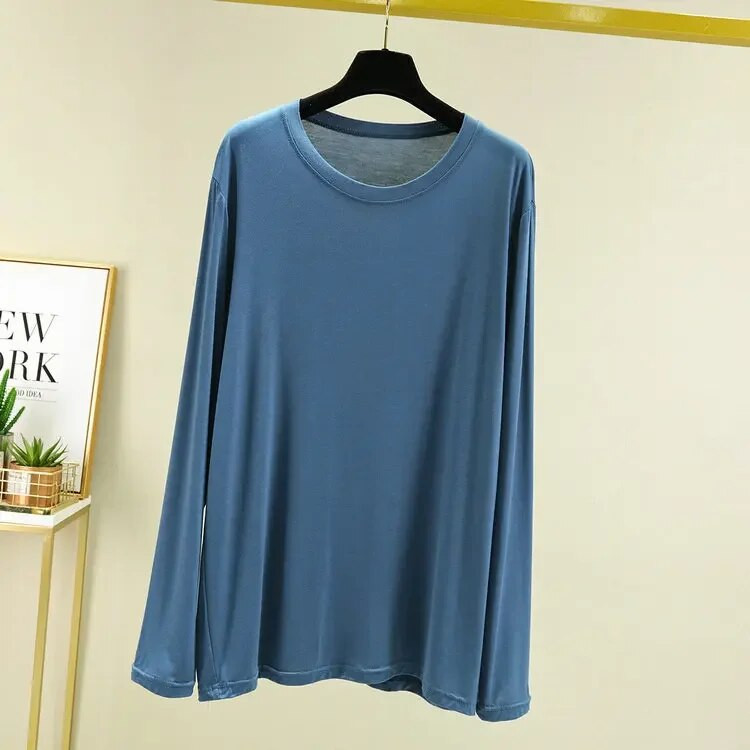 Uusim Modal pikkade varrukatega aluskate meeste õhuke suvine ühevärviline mitmekülgne meeste magamisriiete aluskate Pijama Masculino