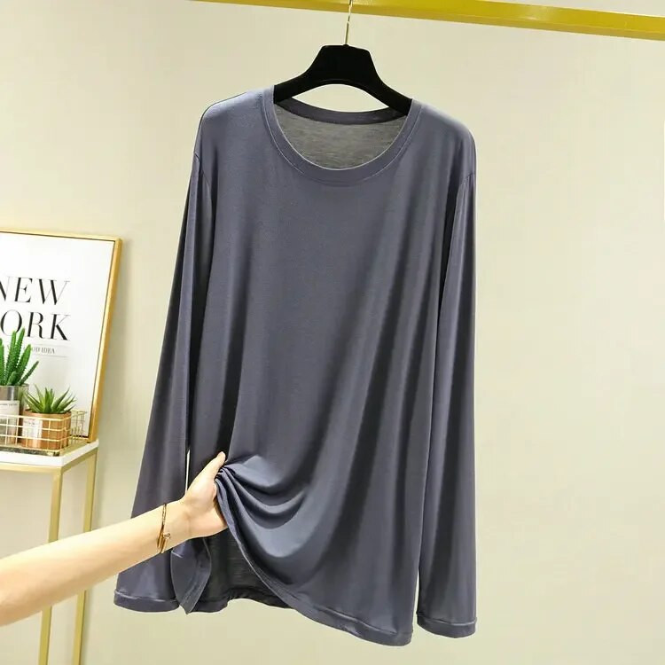 Uusim Modal pikkade varrukatega aluskate meeste õhuke suvine ühevärviline mitmekülgne meeste magamisriiete aluskate Pijama Masculino