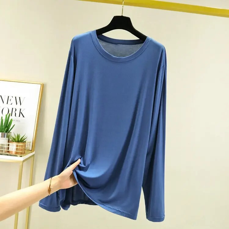 Uusim Modal pikkade varrukatega aluskate meeste õhuke suvine ühevärviline mitmekülgne meeste magamisriiete aluskate Pijama Masculino