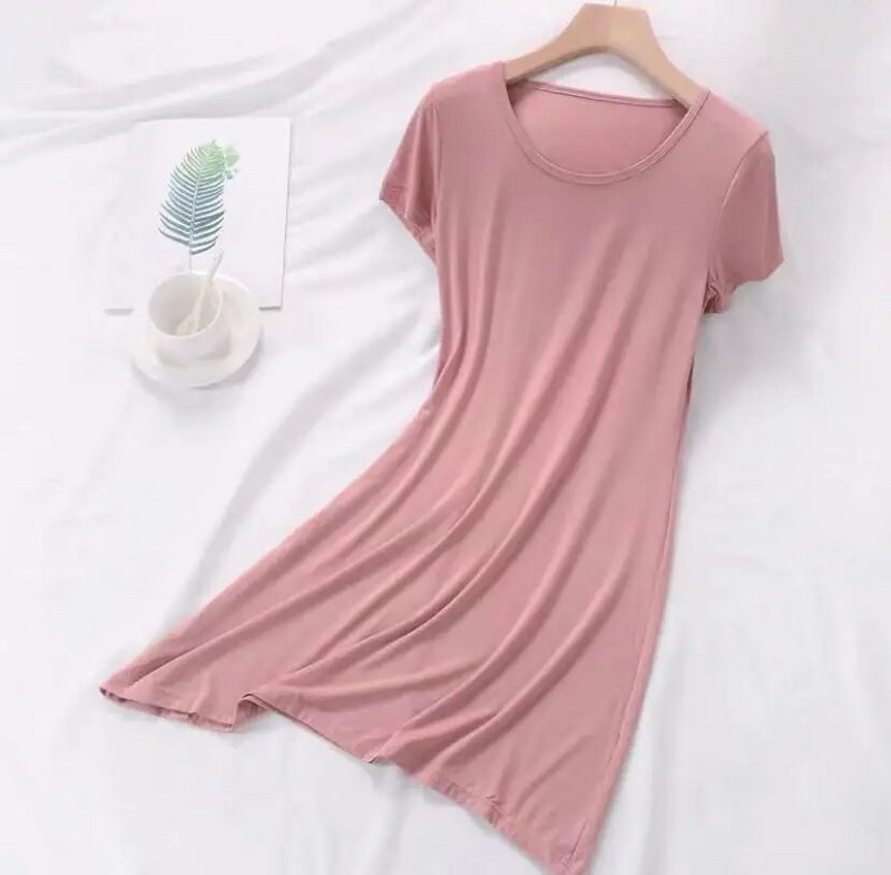 Fdfklak modalne ženske spavaćice proljeće ljeto Jednostavna spavaćica Ležerna kućna odjeća velikih veličina Ženska spavaćica M-4XL