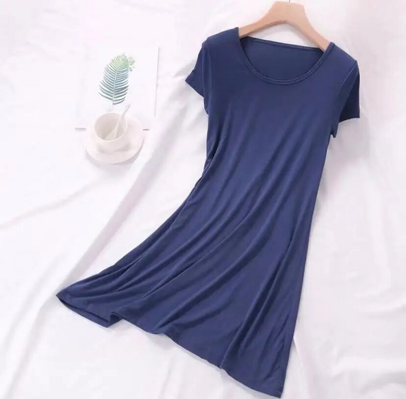 Fdfklak modalne ženske spavaćice proljeće ljeto Jednostavna spavaćica Ležerna kućna odjeća velikih veličina Ženska spavaćica M-4XL