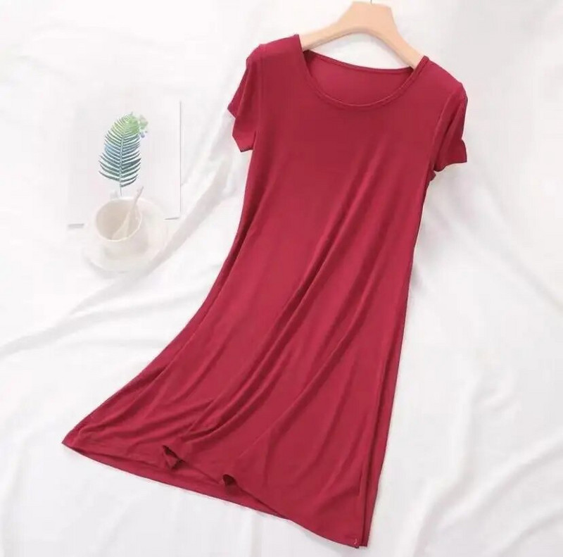 Fdfklak modalne ženske spavaćice proljeće ljeto Jednostavna spavaćica Ležerna kućna odjeća velikih veličina Ženska spavaćica M-4XL