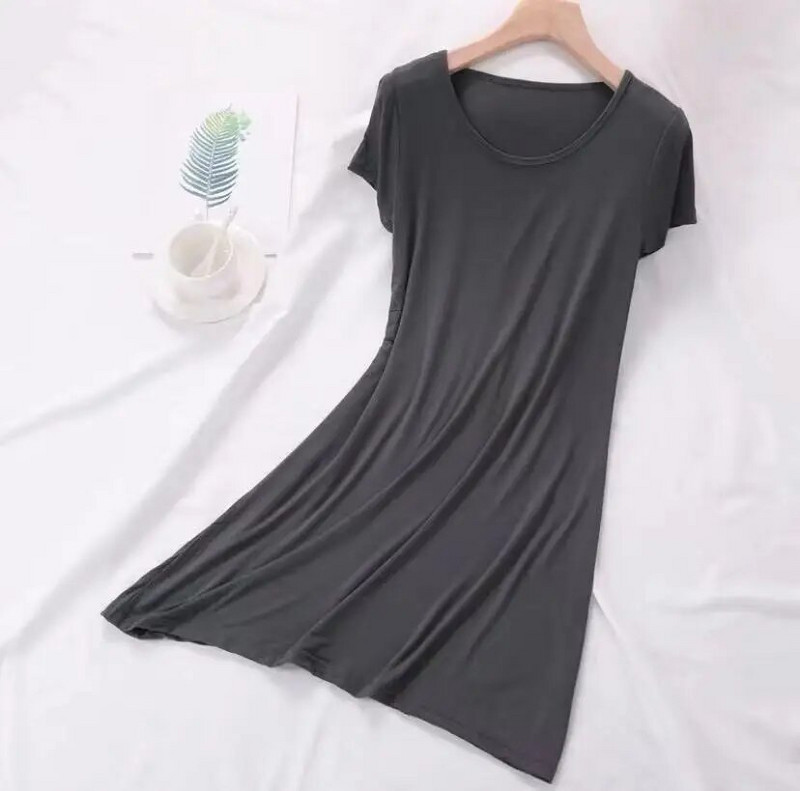 Fdfklak modalne ženske spavaćice proljeće ljeto Jednostavna spavaćica Ležerna kućna odjeća velikih veličina Ženska spavaćica M-4XL