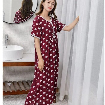 Γυναικείο νυχτικό Βαμβακερά κοντομάνικα εσώρουχα Πουά νυχτικά Γυναικείες πιτζάμες Ρούχα για το σπίτι Ρούχα ντυσίματος Νυχτικό σε μέγεθος
