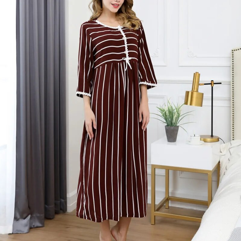 Moteriški naktiniai marškiniai medvilniniai apatiniai trumpomis rankovėmis taškiniai naktiniai drabužiai Moteriški pižamos namų drabužiai chalatai didesnio dydžio naktiniai marškiniai