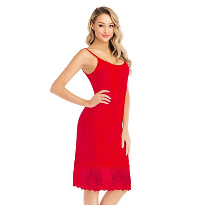 Punased seksikad naiste öösärgid Modaalpuuvillane magamisriided Varrukateta pitsist naiste öösärgid öösärgid magamiskleit Öörõivad