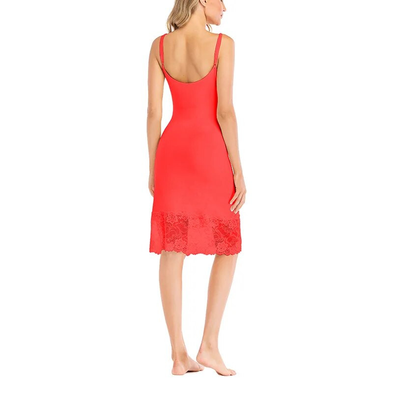 Punased seksikad naiste öösärgid Modaalpuuvillane magamisriided Varrukateta pitsist naiste öösärgid öösärgid magamiskleit Öörõivad