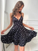 Vasariniai moteriški naktiniai marškiniai be rankovių, seksualūs raukiniai, iškirpti miegui Širdelės raštais naktiniai marškinėliai V formos iškirpte pižama, suknelė Naktiniai drabužiai