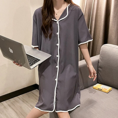 CAIYIER suvine siidist öösärk naistele vabaaja ühevärvilised naiste magamissärgid suures suuruses 4XL öösärk tüdrukutele aluspesu riided