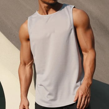 Running Tank Top Ανδρικό καλοκαιρινό αθλητικό γιλέκο γυμναστικής Quick Dry Training Tanktop Workout Singlet Man Fitness Bodybuilding Αμάνικο πουκάμισο