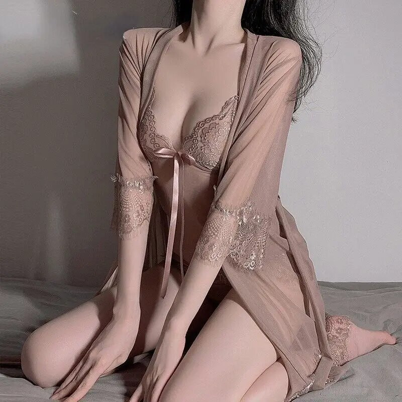 Magamisriided Naiste Seksikas Sling Pesu Öörõivad Rüü Babydoll Atraktiivne Seksikas Pitsvõrk Kleit Naiste Pidžaamad Naistele Kodukandmine